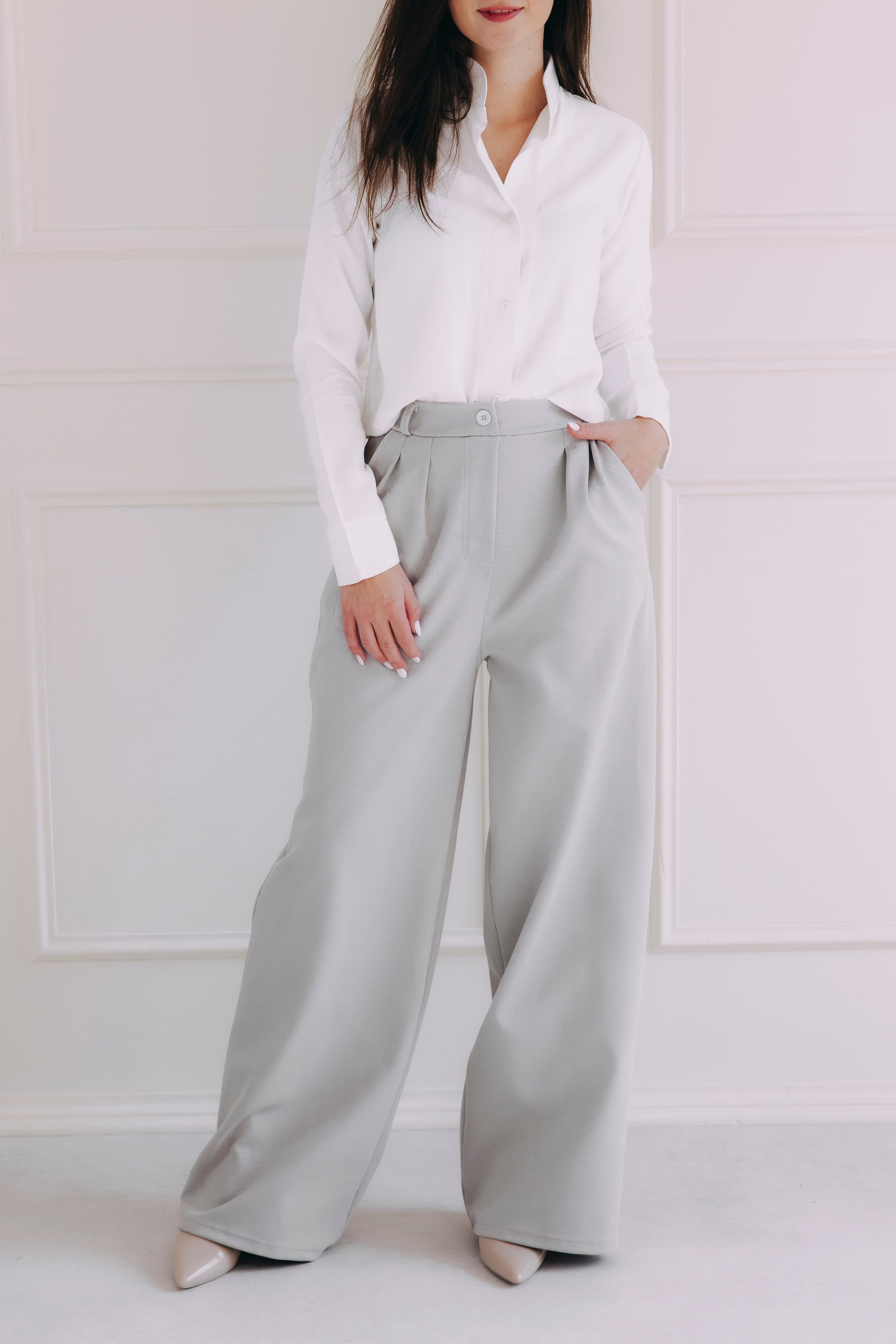 Nohavice Amadu Ice Grey