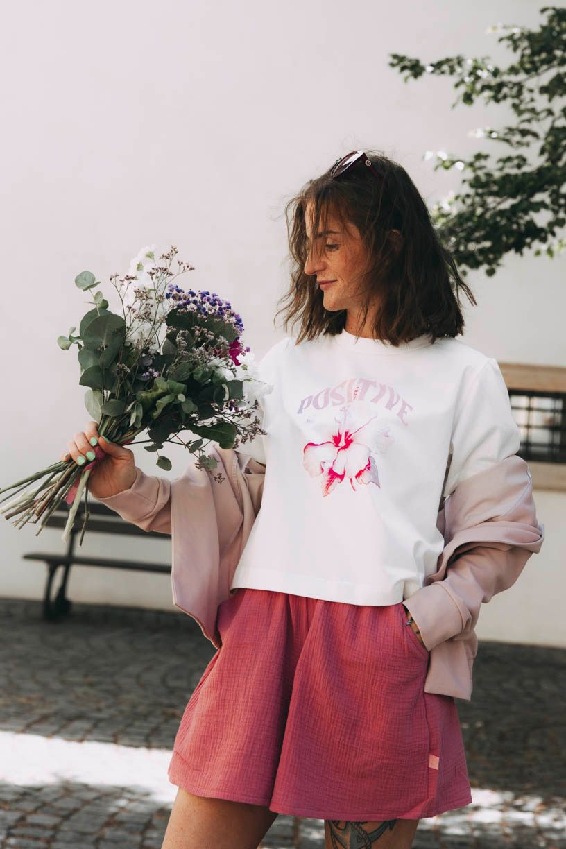 Tričko Mood White Positive Vibes