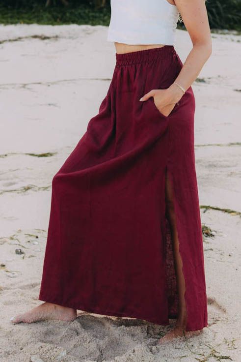 Sukně Made Kimaya Bordo