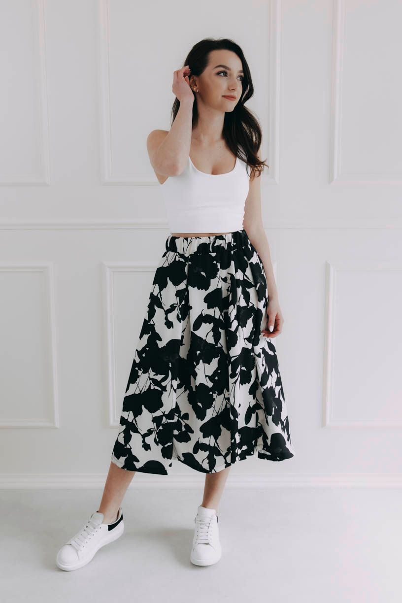 Sukňa Malkia Summer Midi Black Flo