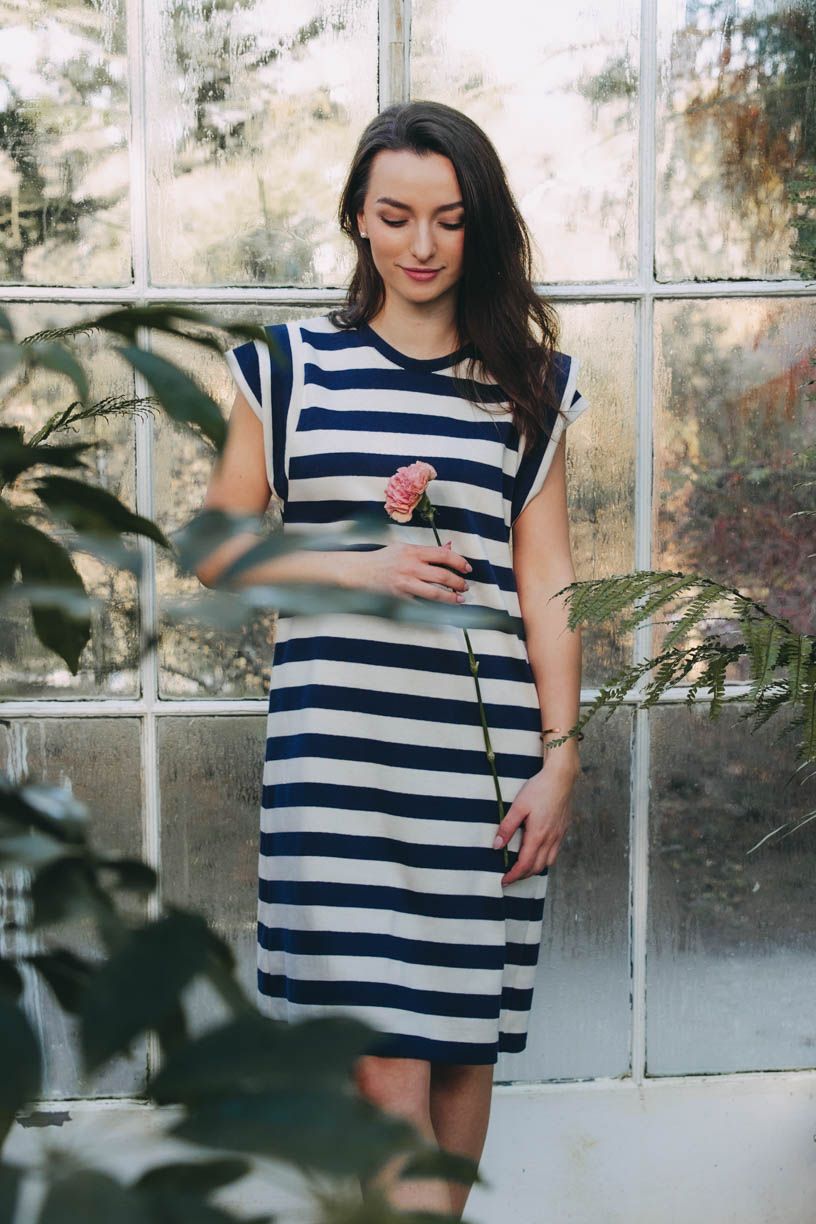 Šaty Ziwa Navy Stripe Pure