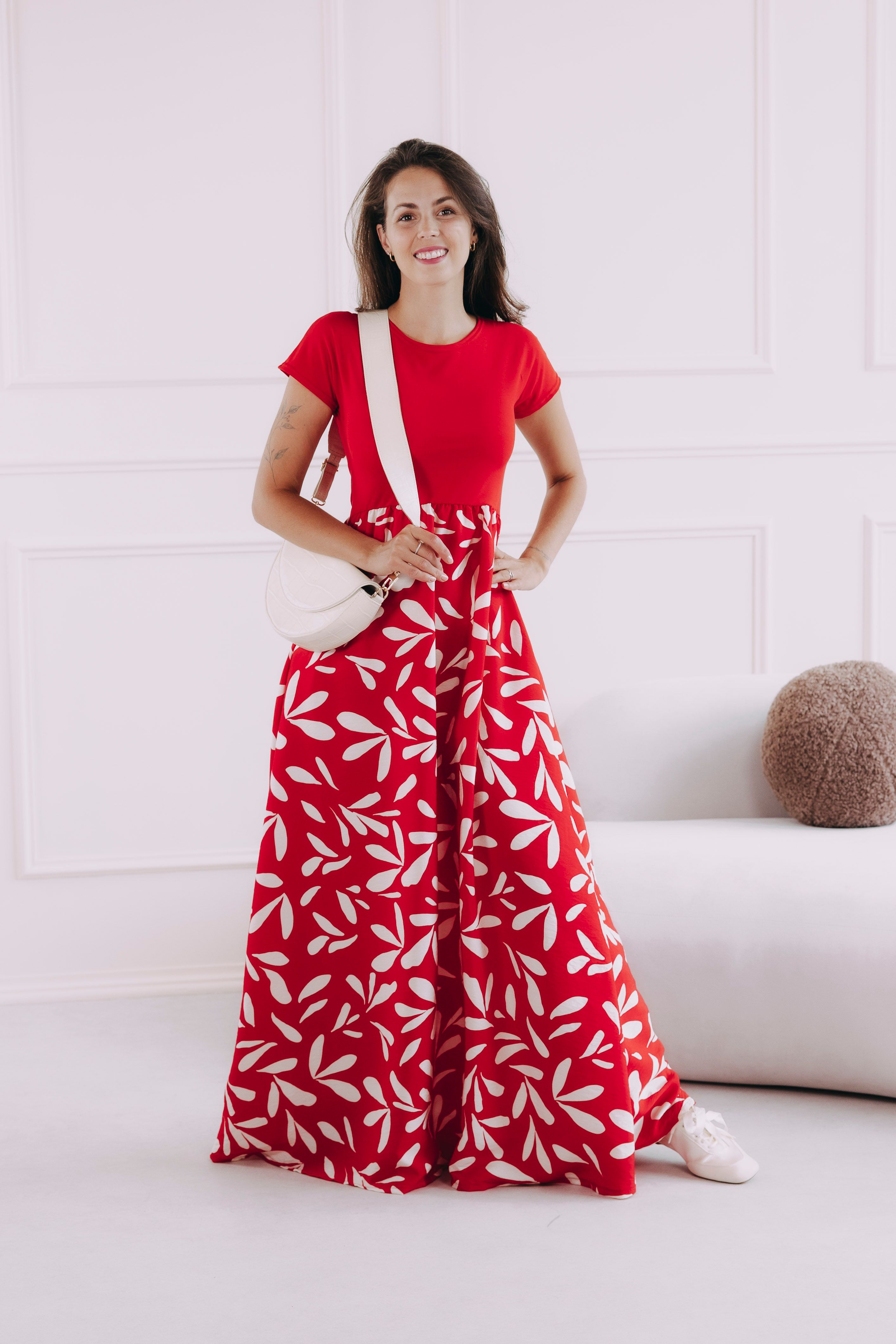 Šaty New Tusha Red Abstract