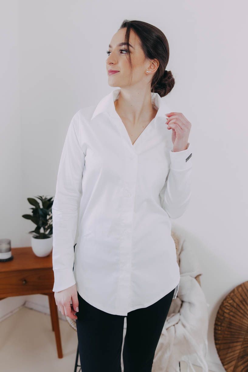 Kačka má na sobě při své výšce 170 cm velikost XS.