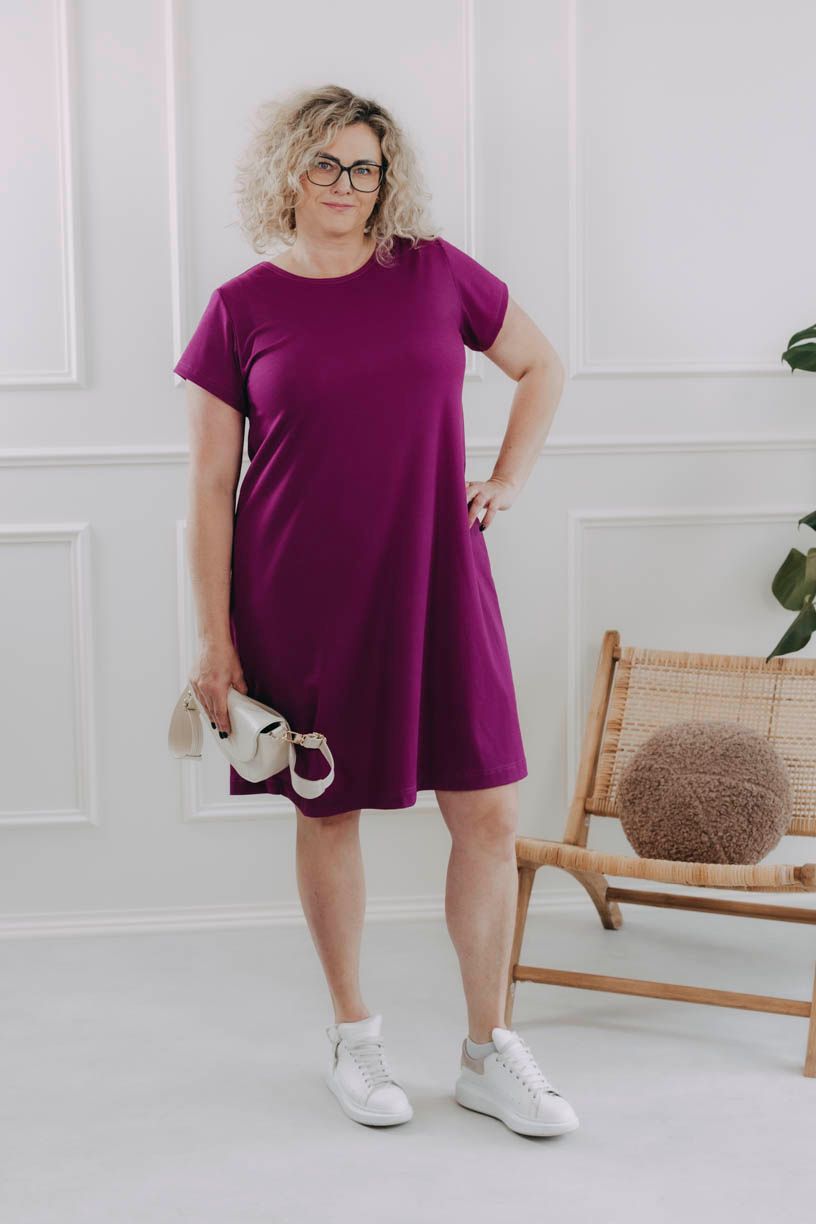 Šaty Aliyu Fuchsia Plus