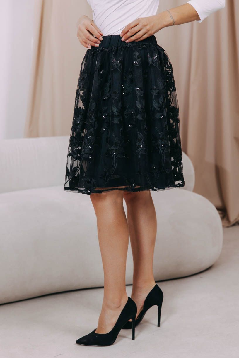 Sukně Mara Black Shine