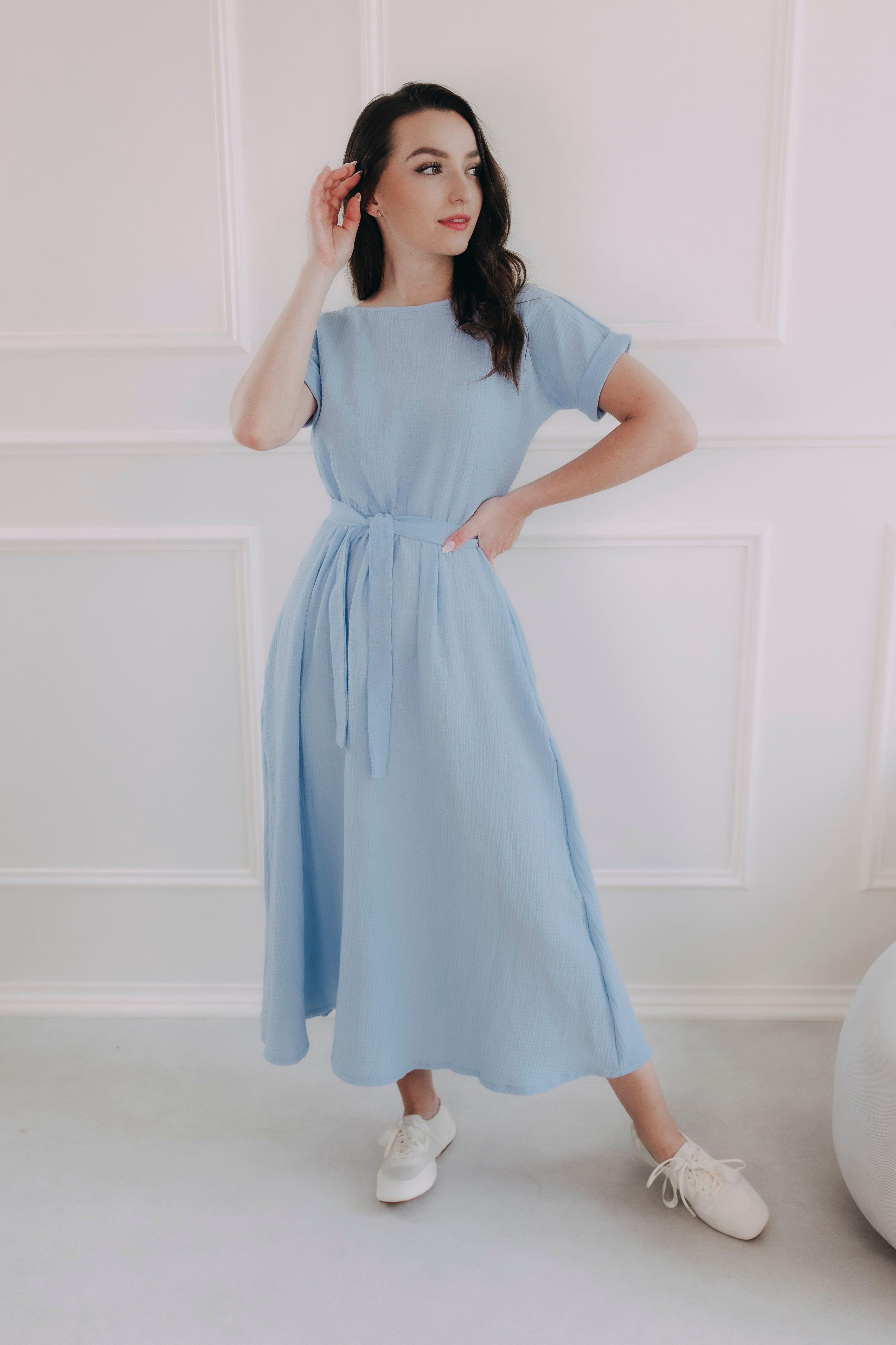 Šaty Boho Mousseline Sky