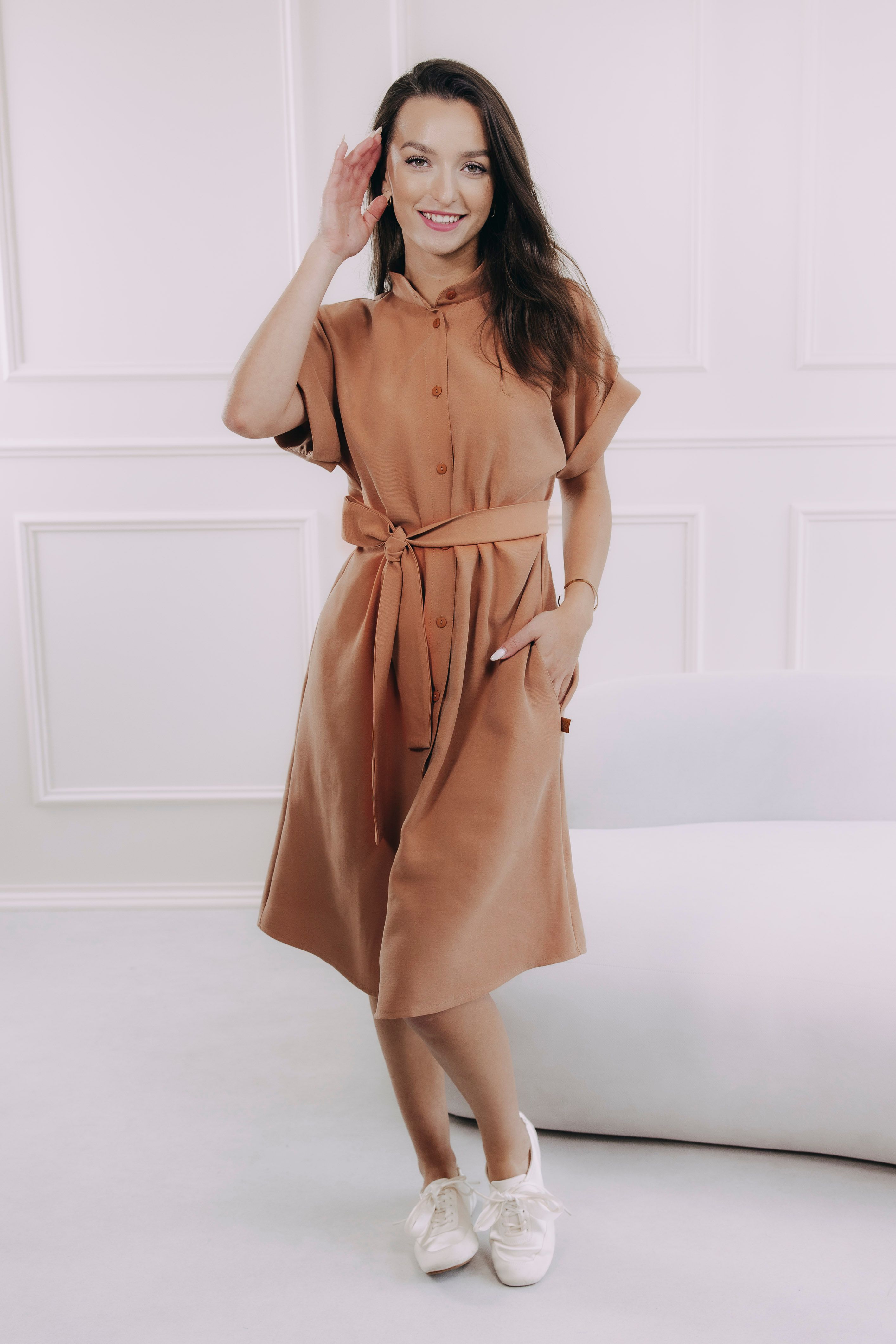 Šaty Shania Short Camel