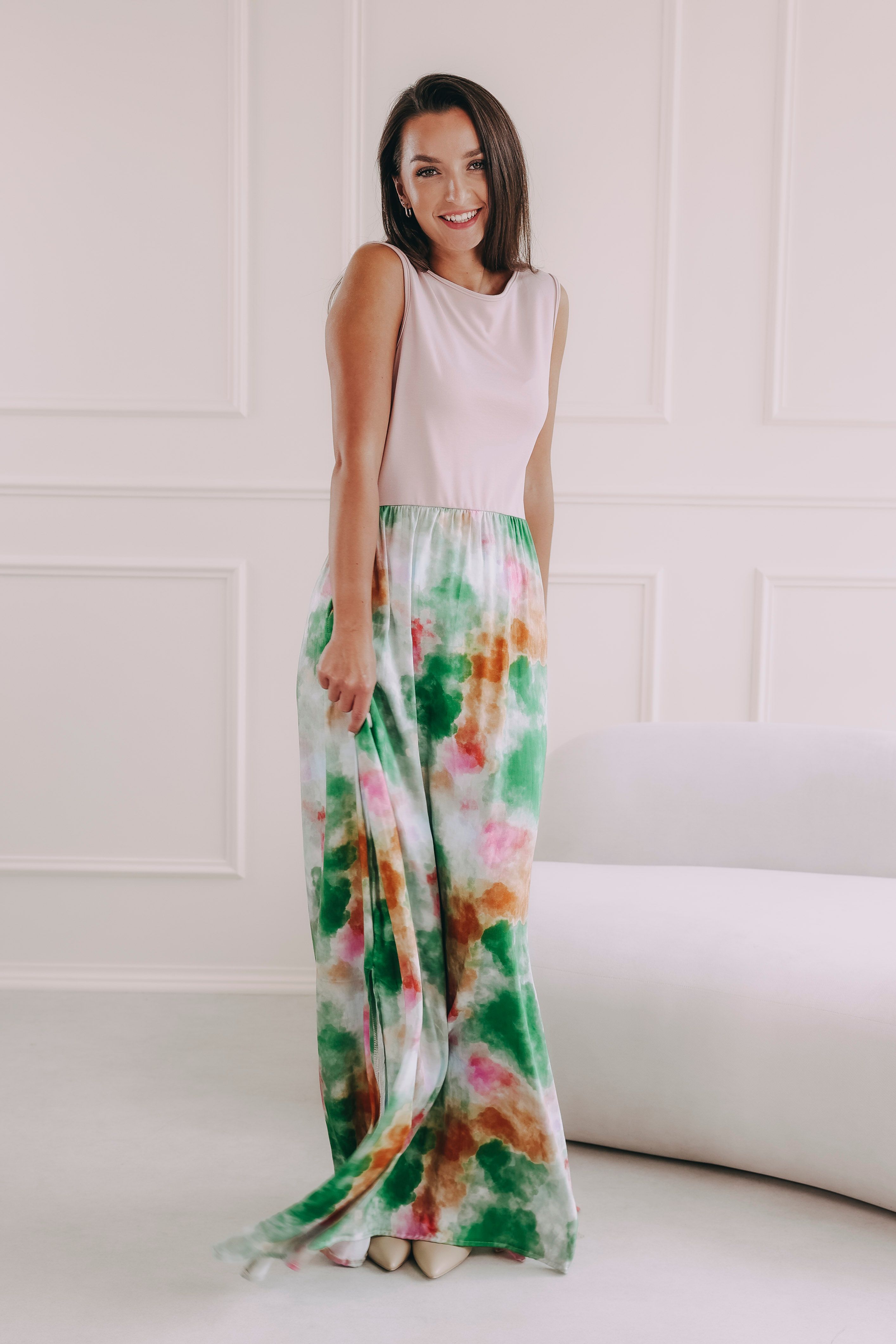 Šaty Tusha Green Abstract