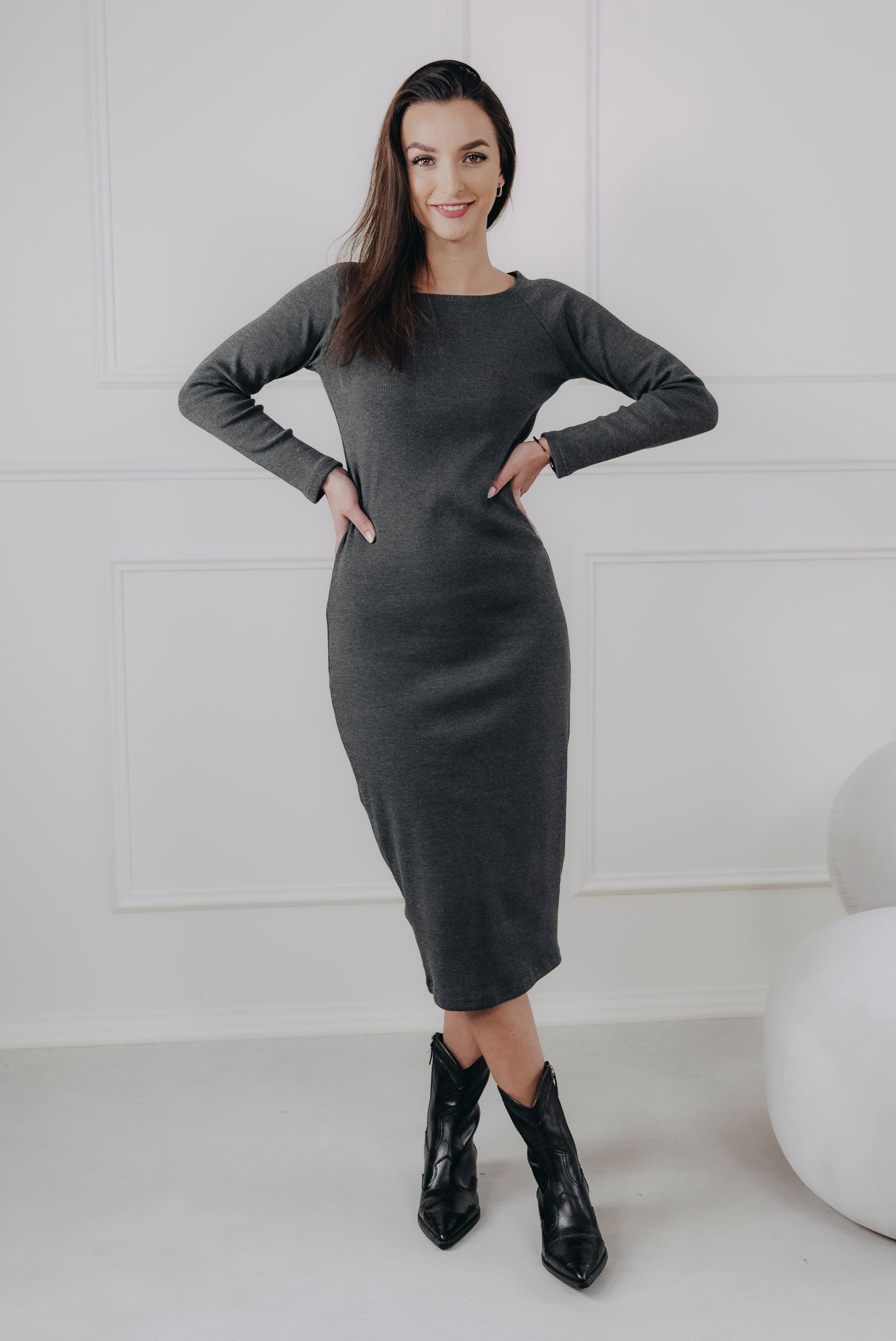 Šaty Rakia Midi Grey