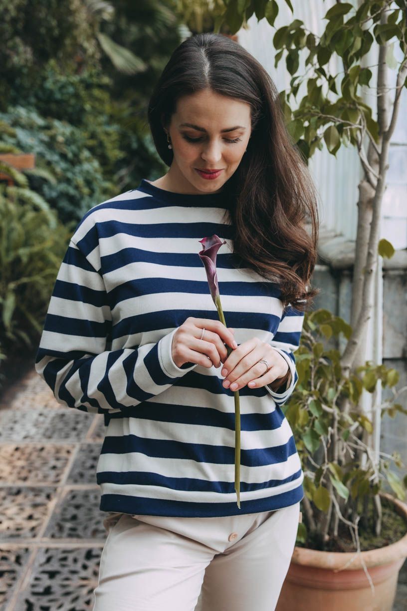 Sveter Upendo Navy Stripe Pure