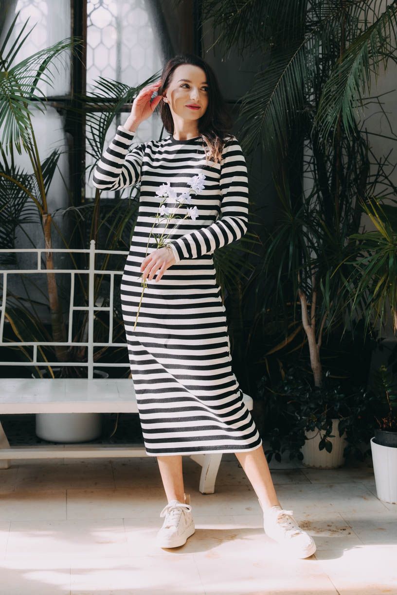 Šaty Tulia Black Stripe Pure