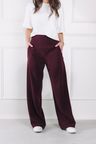 Nohavice Nala Wide Leg Bordo