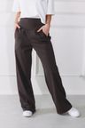 Kalhoty Nala Wide Leg Brown