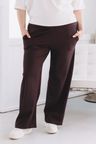 Kalhoty Nala Wide Leg Brown Plus