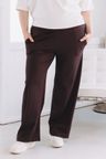 Kalhoty Nala Wide Leg Brown Plus