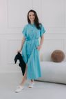 Šaty Shania Linen Tyrkys