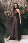 Šaty Ishani Linen Brown