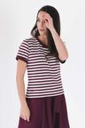 Tričko Ayuba Bordo Stripe