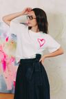 Tričko Mood White Pink Heart