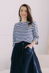 Mikina Ejike Navy Stripe